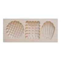 Moule en bois pour estampage de biscuits fourrés - scrapcooking