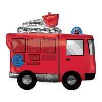 Ballon de camion de pompiers avec sirène de 66 x 55 cm - Anagram