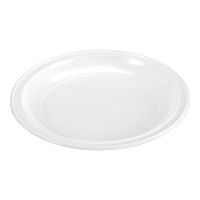 Assiettes en plastique de 22 cm - 25 unités