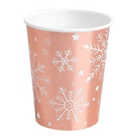 Gobelets Rose Gold Snow de 270 ml - 6 unités