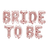 Ballon lettres Bride to Be rose doré de 340 x 35 cm - PartyDeco