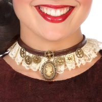 Collier avec camée steampunk