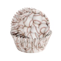 Capsules pour cupcakes en forme de balles de baseball - Wilton - 36 unités