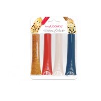 Set de stylos goût chocolat pour décoration de Noël de 25 g - Scrapcooking - 4 unités