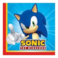 Serviettes Sonic The Hedgehog de 16,5 x 16,5 cm - 20 unités