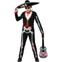 Déguisement de squelette Catrina mexicain pour enfant