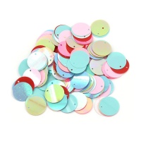 Paillettes en cercles de 2 cm multicolores - 15 g