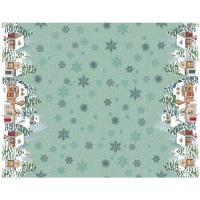 Tissu popeline de coton Xmas Landscape pour nappe - Katia