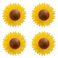 Fleurs de tournesol en azyme de 4,5 cm - Dekora - 150 unités