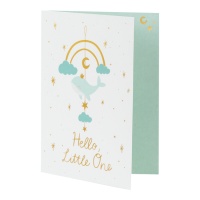 Carte de voeux Hello Little One avec baleine