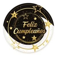 Assiettes étoiles d'anniversaire - 6 unités