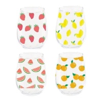 Verre de 420 ml avec fruits assortis - 1 unité