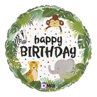 Ballon de jungle joyeuse d'anniversaire de 46 cm - Grabo