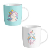 Tasse de 350 ml Licornes - 1 unité