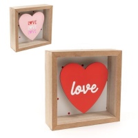 Décoration murale en forme de coeur assortie de 13 cm - 1 unité