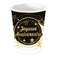 Gobelets d'étoiles de joyeux anniversaire - 6 unités