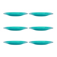 Assiette de 21 cm turquoise vif - Vivalto - 6 unités