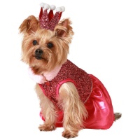 Costume de princesse avec couronne pour chien