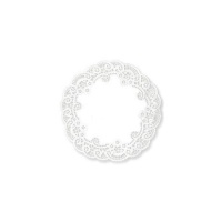 Dentelle ronde en papier blanc de 17,5 cm - 10 unités