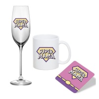 Ensemble cadeau Super Maman - 3 pièces