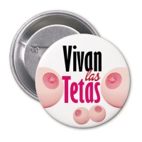 Badge pour enterrements de vie de célibataire vive les seins