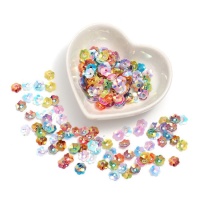 Paillettes de fleurs 3D multicolores de 0,8 cm - 5 g