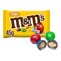 m&m cacahuètes enrobées de chocolat au lait de 45 g - m&m Peanut - 1 unité