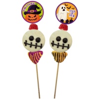 Brochette de tête de mort avec bonbons d'Halloween - 1 unité