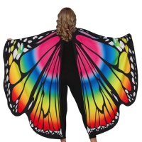 Ailes de papillon multicolores pour adulte de 160 x 130 cm