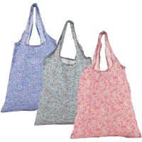 Sac en tissu pliable à fleurs assorties - 1 unité