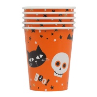 Verre de Halloween Boo de 250 ml - 6 unités