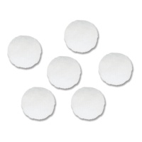 Pompons blancs de 2,5 cm - 12 unités