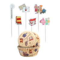 Capsules pour cupcakes avec picks de Ron Weasley - 24 unités