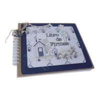 Ensemble de Livre d'Or de Communion Bleu - Artis decor