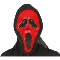 Masque Scream rouge avec capuche