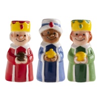 Figurines pour galette des Rois Mages souriants de 3 à 3,5 cm - Dekora - 100 unités