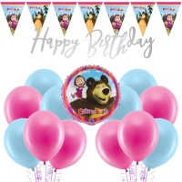 Pack de décoration pour la fête de Masha et l'ours - 23 pièces