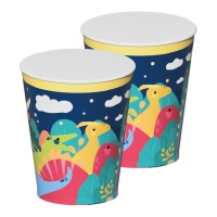 Gobelets avec dessin de dinosaures de 270 ml - 8 unités