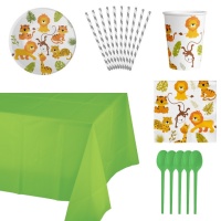 Pack pour fête Happy Jungle - 8 personnes