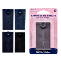 Rallonge de ceinture de 6,8 x 3,1 cm avec bouton - Hemline