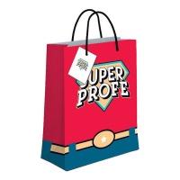 Sac cadeau de 32 x 26 x 10 cm de Super prof - 1 unité