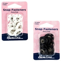 Boutons-pression en plastique de 2,15 cm - Hemline - 4 unités