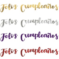 Guirlande joyeux anniversaire avec lettres métalliques assorties de 2,20 m - 1 unité