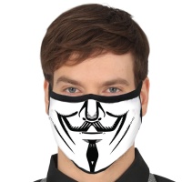 Masque hygiénique réutilisable de V de Vendetta pour adulte