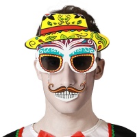 Lunettes de crâne mexicain avec bouche