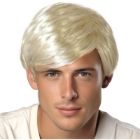 Perruque courte blonde élégante pour homme