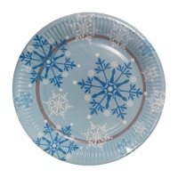 Assiettes de Snow Princess de 22,2 cm - 8 unités