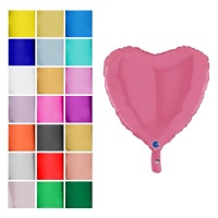 Ballon en forme de coeur métallisé de 46 cm - Grabo