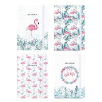 Carnet de flamants roses de 10,5 x 14,5 cm - 1 unité