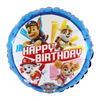 Ballon Pat' Patrouille Joyeux Anniversaire de 46 cm - Grabo